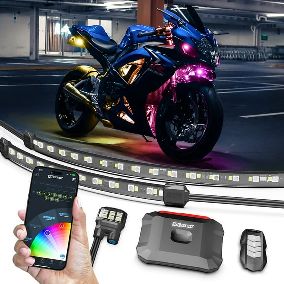 XKGlow XKmax RGB W addressable Motorcycle Underglow App Control L - MX-MOTO-MINI