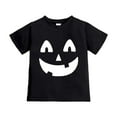 thumbnail image 2 of Kiijoy Toddler Girls Halloween T-Shirt Cute Pumpkin Short Sleeve Graphic Tee, Sizes 2-3, 2 of 4