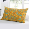 thumbnail image 5 of Fall Flowers Throw Pillow Cover 12 x 20 Inch Decorative Pillow Cover Orange Farmhouse Flowers Leaves Ethnic Lumbar Pillowcase Seasonal Rectangle Cushion Case for Couch Sofa Bed Living Room, 5 of 7