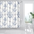 thumbnail image 1 of Shower Curtain, 72 x 72 inches Waterproof Liner Set with Hooks for Bathroom, Anchor S, 1 of 3