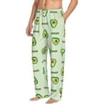 thumbnail image 3 of Kdxio Green Avocado Print Men's Sleep Pajama Pant Lounge Pants with Pockets, 3 of 8