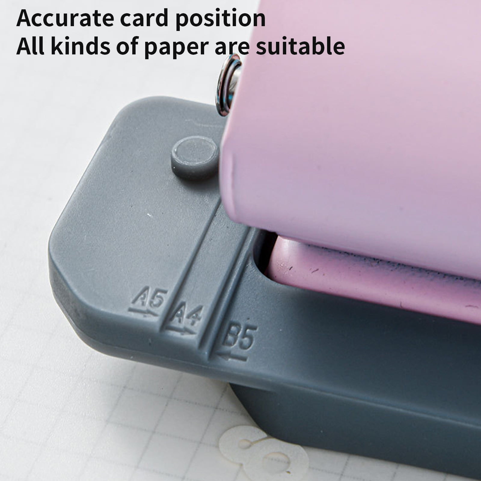 Specollect Clearance 5Pcs 6 Hole Punch, Loose Leaf Paper Puncher for A4/A5/B5 Size, Portable Handheld Metal Circle Punch Paper Puncher