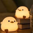 thumbnail image 4 of fastboy Child Cute Duck Silicone Night Light Timing LED Tabletop USB Rechargeable Bedside Touch for Bedroom Gift Ornaments, 4 of 6