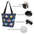 thumbnail image 6 of Haiem Planets and Stars Pattern Shoulder Bag - Durable and Spacious Tote Bag,Versatile Shopping Bag, 6 of 9