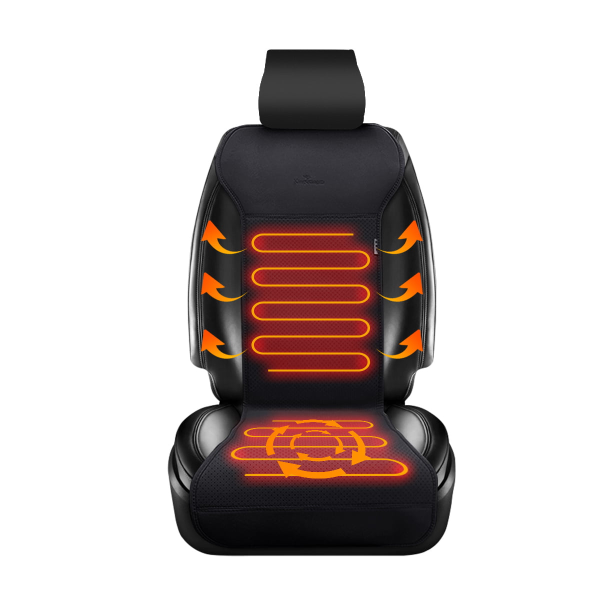 Black KINGLETING Warmer Seat Cushion with Intelligent Temperature Controller. 