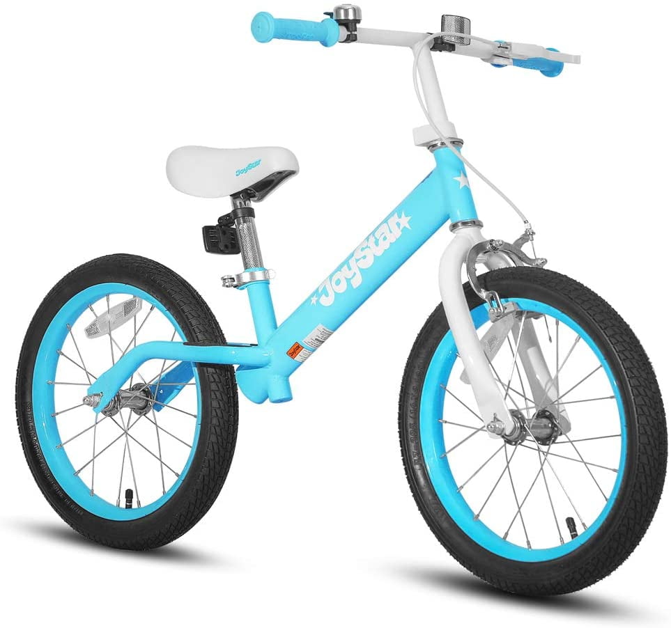 JOYSTAR Balance Bike with Footrest for 1-5 Years Boys & Girls 10 & 12 Adjustable Glider Bike for Kids Green Blue Pink