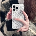 thumbnail image 2 of Cute Bling Glitter Silver Butterfly Phone Case Compatible with iPhone Case for Women Girls (White,iPhone 12), 2 of 6