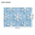 thumbnail image 4 of Yayeee Bath Rug for Bathroom Floor Non Slip Contour Fluffy Soft Absorbent Mat, 20"x24", Blue Snowflake, 4 of 7