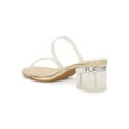 thumbnail image 3 of Bamboo Clear Double Strap Open Toe Block Heel 20082, 3 of 6