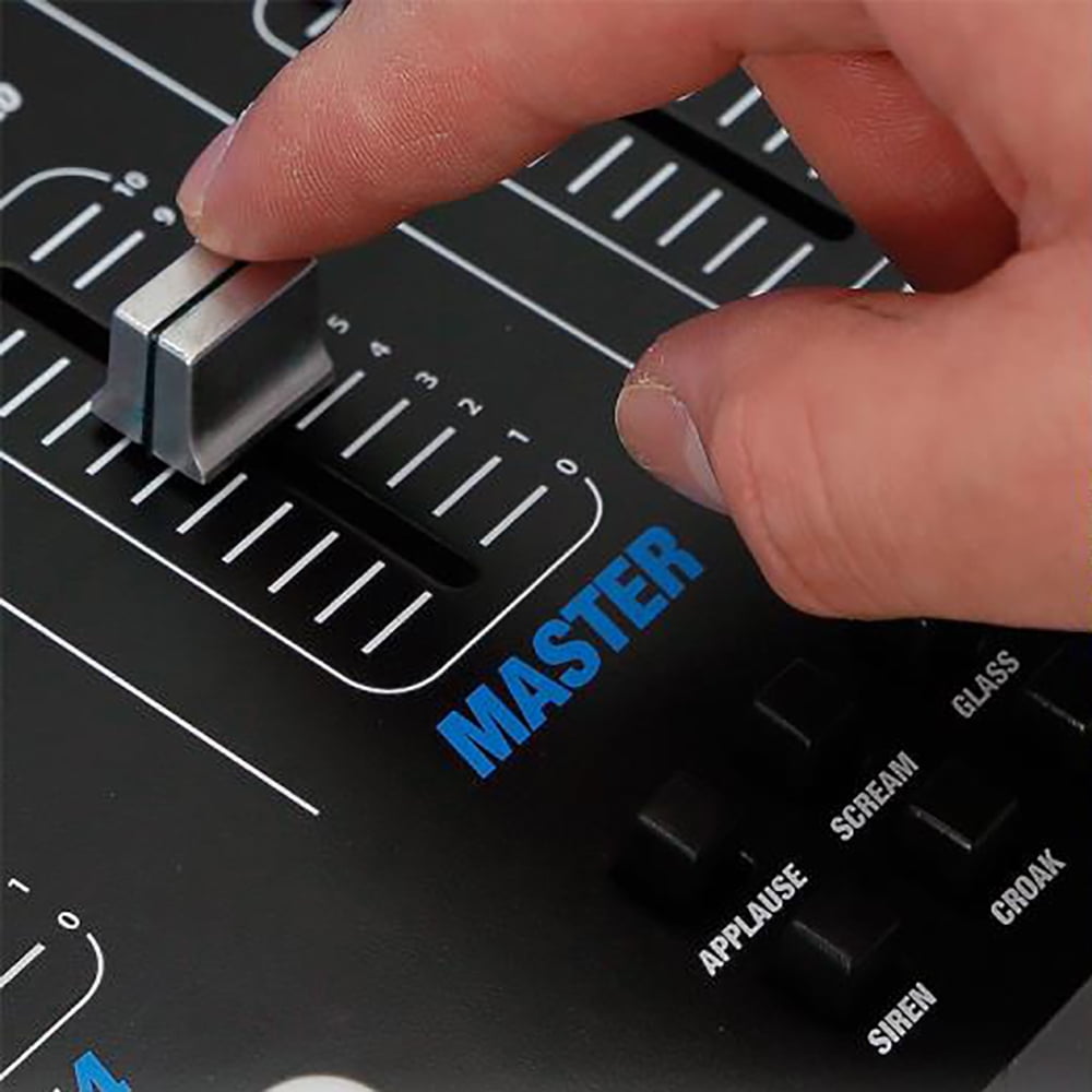 PYLE PYD1964B.5 - Bluetooth 6-Channel DJ Mixer 19'' 5U Rack Mount System Digital LED Illuminated Controls