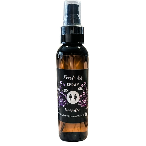 Toilet Paper Spray for Wiping- Fresh Ass- Natural Lavender 4 oz - After You Go Spray- Natural Ingredients Made in USA