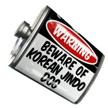 

NEONBLOND Flask Beware of the Korean Jindo Dog from South Korea