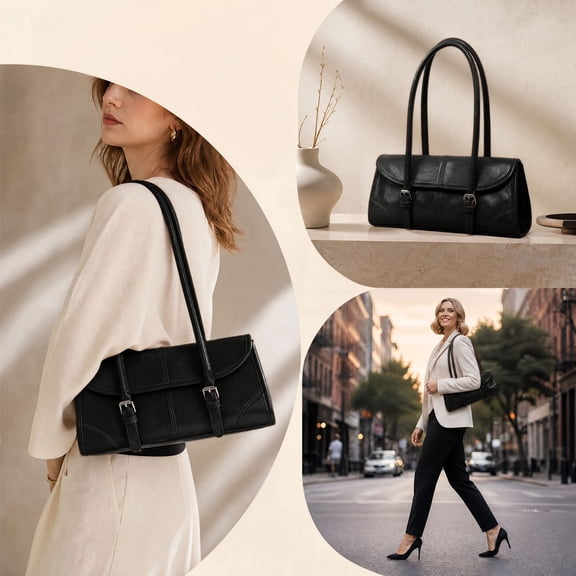 LUNAVORA Leather Crossbody Bags for Women, Crossbody Purse for Women, Stylish Shoulder Handbag for Everyday Use, Travel, Shopping, Work and Casual Outfits