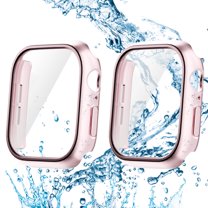 Allytechgroup [2 Pack] Waterproof Case Cover for Apple Watch Series 10 42mm, with Screen Protector Full Body Shockproof Anti-Scratch HD Clear Dustproof Case for iWatch Series 10 42mm, Rosegold