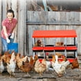 thumbnail image 4 of Nesting Boxes for Chickens, 6 Hole Chicken Nesting Boxes with legs, Chicken Laying Box with Lid Cover, Roll Away Nest Box for Chicken Coop to Protect Eggs, Red, 4 of 9