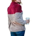 thumbnail image 3 of Doublju Women's Soft Sherpa Fleece Quarter Zip Pullover with Pocket with Plus Size, 3 of 3