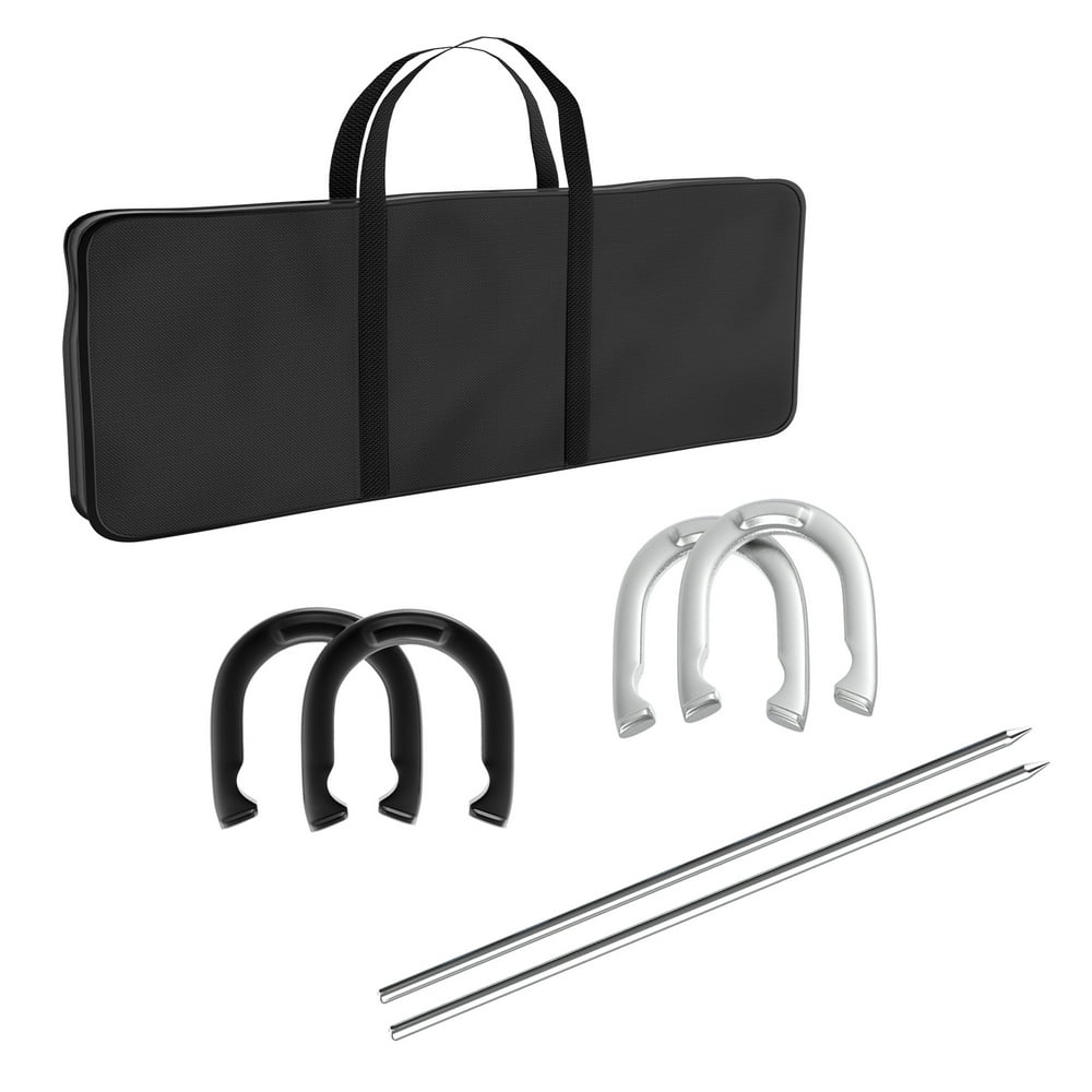 Professional Grade Horseshoe Set Heavy Duty Set with Carrying Bag, 4