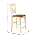 thumbnail image 2 of FurniFact White Solid Wood 5 Piece Counter Height Dining Room Table Set for 4, 2 of 8