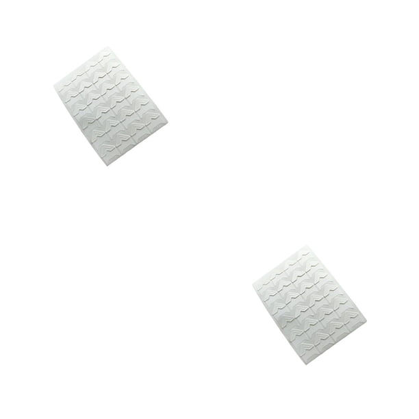 Inteprter Pegatinas de esquina de montaje, pegatina de foto autoadhesiva, esquinas de álbumes de recortes, protección de decoración para Blanco puro 2piezas