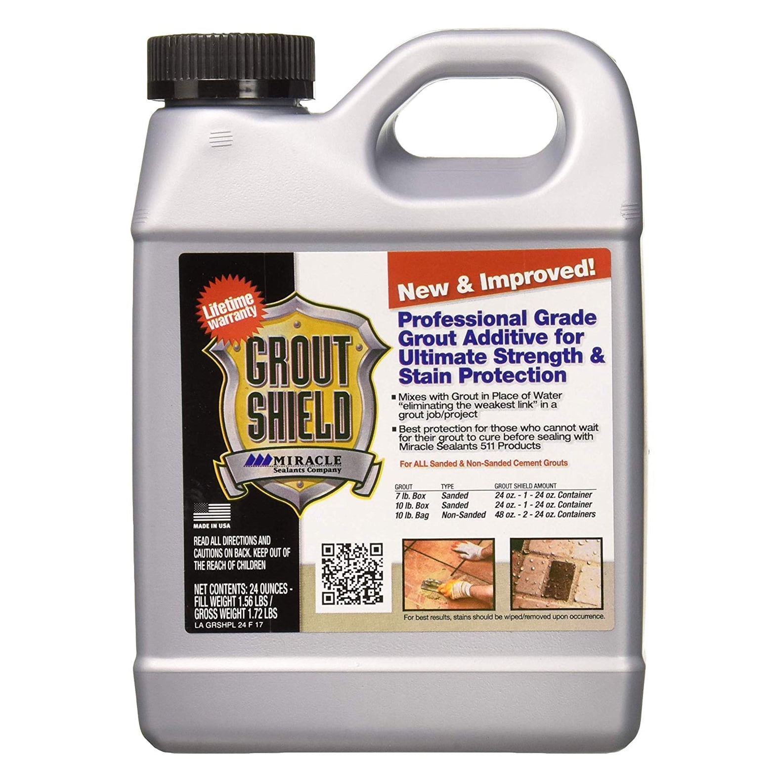 Miracle Sealants Grout Shield New and Improved Additive 24oz Walmart
