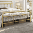 thumbnail image 5 of Topeakmart Metal Platform Bed Frame with Headboard and Footboard, Full Size, Antique Gold, 5 of 10