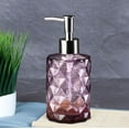 thumbnail image 4 of Qiweii Refillable Glass Soap Dispenser Pump - Rhombus Diamond Design Liquid Hand Soap Lotion Bottle for Kitchen Bathroom Sink Decor, 4 of 6