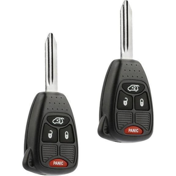 Car Key Fob Keyless Entry Remote fits 2004-2008 Chrysler Pacifica / 2005-2007 Jeep Liberty (M3N5WY72XX 4-btn, Set of 2)
