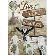 Metal Poster Plaque Goat Live Like Someone Left The Gate Open Retro Metal Tin Sign Vintage Aluminum Sign for Home Decor Room Metal Decor 12x16 Inch