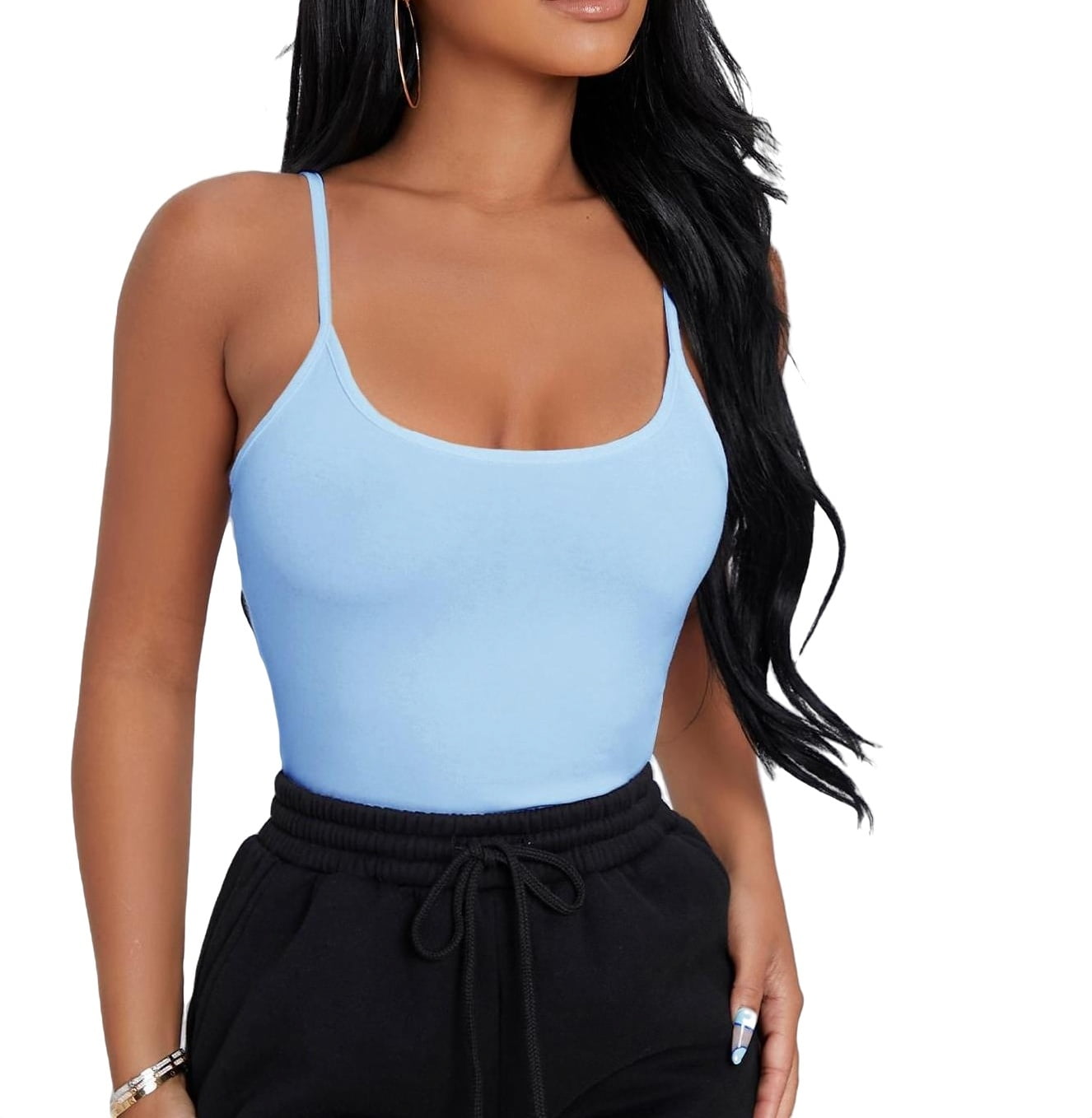 Baby blue spaghetti strap hotsell top