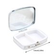 thumbnail image 3 of KDFWDM Pill Box Small Metal Pill Case for Purse or Pocket 2 Compartment Medicine Organizer - Travel Medication Holder Dispenser for Fish Oil Vitamin Supplement Storage, 3 of 4