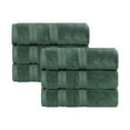 thumbnail image 2 of Superior Smart Dry 6-Piece Zero Twist Soft Cotton Hand Towel Set, Quick Dry Fade Resistant, Forest Green, 2 of 11