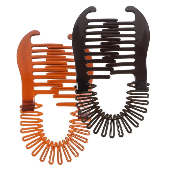 OULII Banana Hair Clips, ABS Material, Secure Grip, Assorted Colors for Decor 2Pcs