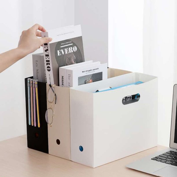 Luxsea Sturdy Magazine Storage Box Book Boxes Cardboard Magazine Holder