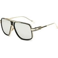 thumbnail image 4 of Men Fashion Sunglasses Shades Gold Frame Classic Square Style GM Mirror, 4 of 7