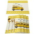 thumbnail image 2 of XKHZJL Truck Flowers Happy Spring Placemats Set of 4, Seasonal Easter Summer Holiday Table Mats for Party Kitchen Dining Decoration, 2 of 8