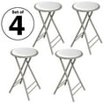 thumbnail image 3 of Lavish Home Backless 24-Inch Folding Stool with 225lb Capacity (White), 3 of 12