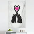 thumbnail image 1 of Animal Tapestry, Expression of Love Concept Heart Create with Animals Trunks, Fabric Wall Hanging Decor for Bedroom Living Room Dorm, 5 Sizes, Hot Pink Pearl, by Ambesonne, 1 of 1