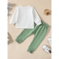 thumbnail image 4 of JYYYBF Big Brother Little Brother Matching Outfit Long Sleeve Letter Sweatshirt Top Pants 2Pcs Set Infant Toddler Baby Boy Clothes, 4 of 6