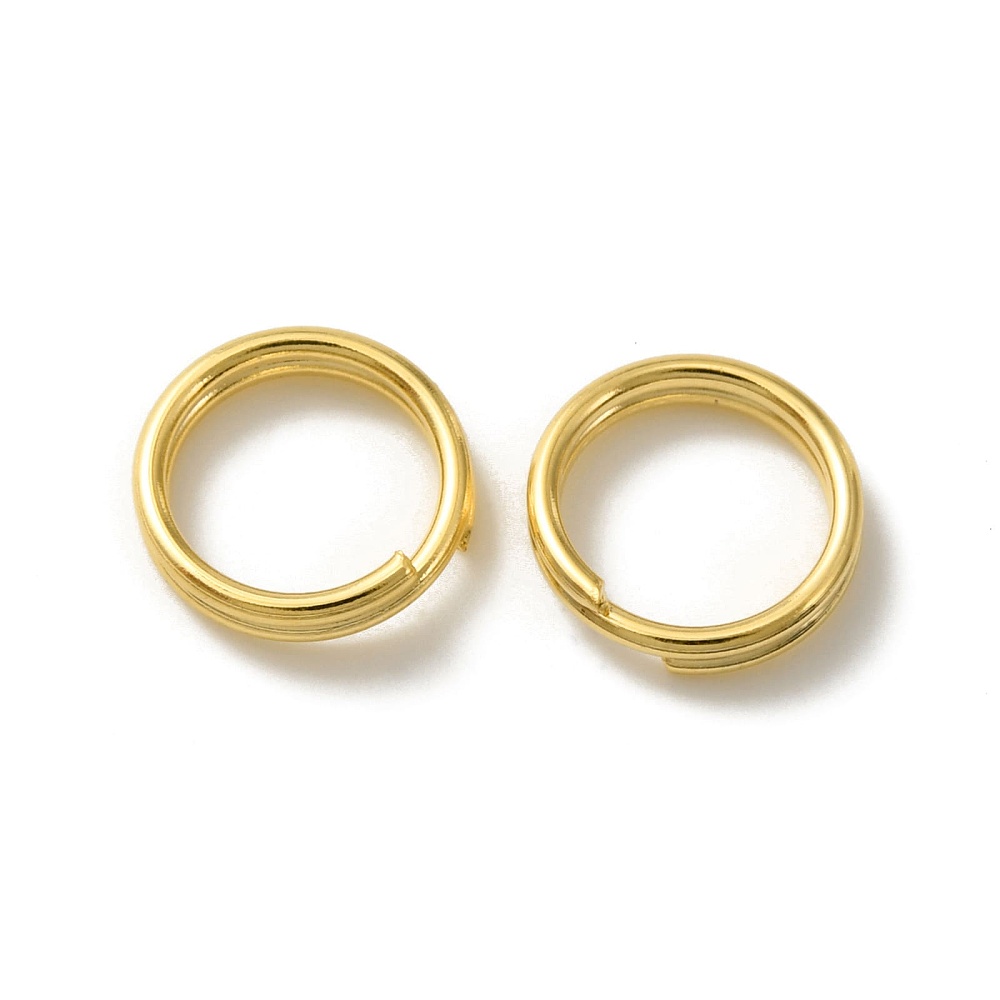 300pcs Brass Split Rings Lead Free & Cadmium Free Double Loops Jump Rings golden 20 Gauge 8x2mm Inner Diameter: 6.3mm