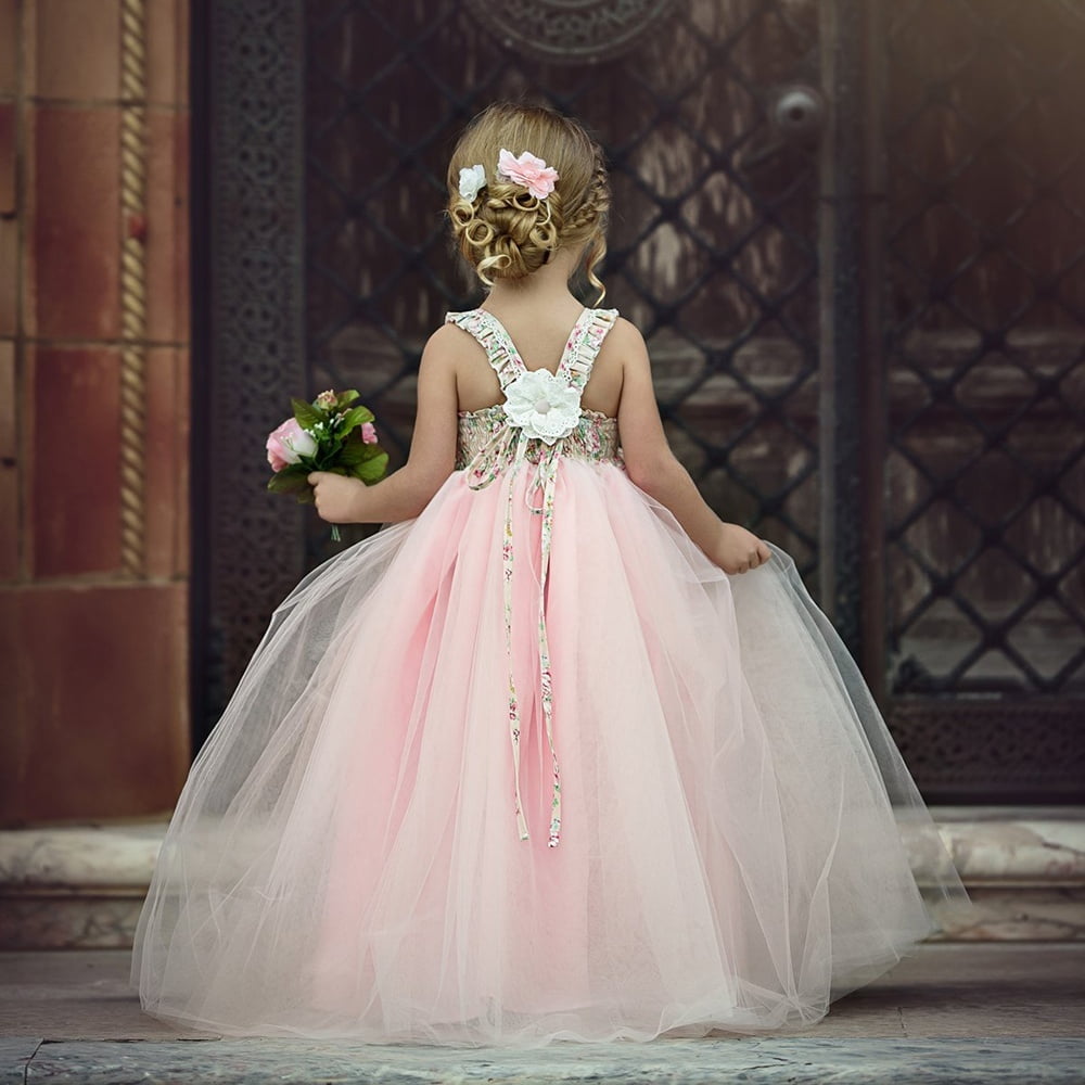 Eyiiye Maxi Long Dress Kids Baby Girls Sleeveless Party Dress Summer Sundress Clothes Other