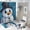 style-333, variant on Shower Curtain 4 Piece Set with Non-Slip Rugs Toilet Lid Cover And Bath Mat Snowman Family of 3 Cute Personalized Durable And Waterproof Winter Snowman for Bathtub Decor