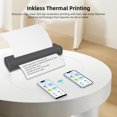 thumbnail image 3 of Thermal Label Printer, 203dpi A4 Inkless Compact Printer, 1800mAh Shipping Labels Printer, for Office, Car and Home, 3 of 7