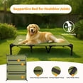 thumbnail image 3 of Sytopia Lit Surélevé pour Chien en Toile, Lit pour Animaux de Compagnie Surélevé pour Très Grands Chiens, Résistant aux Morsures, Imperméable, Respirant, Lavable, Cadre Portable Robuste pour Camping et Voyage, Vert, 47 Pouces, 3 of 8