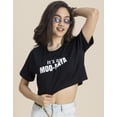thumbnail image 5 of Moomaya Round Neck Crop T-Shirt, Chic Casual Tee, Loose Fit Summer Top, 5 of 9