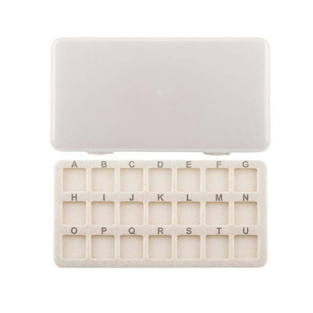 Tapete de almacenamiento de cuentas con caja Bandeja para abalorios que ahorra espacio Tablero para abalorios Almohadilla portátil para abalorios Beige