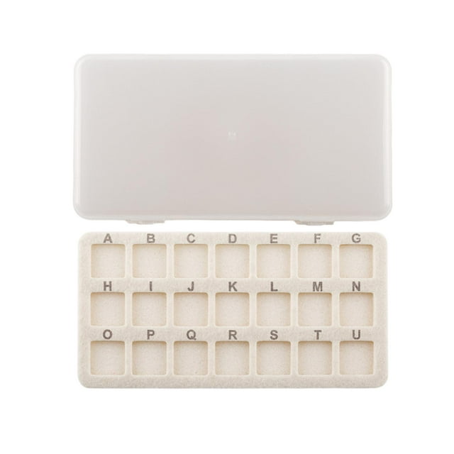 GUOOL Bead Storage Mat 21 Grids Bead Board for Jewelry Findings Small Items Charms Beige