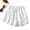 White, variant on YLOMAY Womens Casual Shorts Summer Women Short Pants Elastic Mid Waist Pocket Drawstring Shorts Solid Color Trendy Shorts Lady Loose Fit School Wear Black L