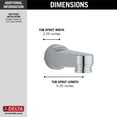 thumbnail image 2 of Delta Tub Spout Showering Component Faucet in Chrome RP17453, 2 of 3