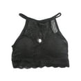 thumbnail image 3 of Solid Color Lace Bra Camisole Women's Integrated Daily Wear Comfort Stretch Adjustable Lingerie All Season Fashion #Black,Free Size, 3 of 4