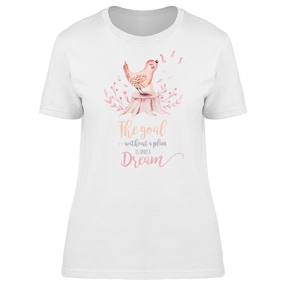 Fashion Cute Little Bird T-Shirt Women -Image by Shutterstock, Female x-Large
